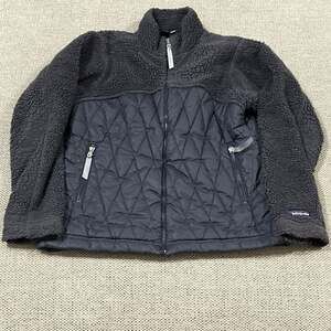 Vintage Patagonia Women's Bernese Mountain Jacket Deep Pile Quilted Full Zip Gre